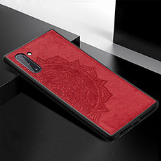 Ultra-thin Silicone Gel Soft Case Cover with Magnetic S03D for Samsung Galaxy Note 10 5G Red