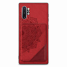Ultra-thin Silicone Gel Soft Case Cover with Magnetic S03D for Samsung Galaxy Note 10 Plus 5G Red