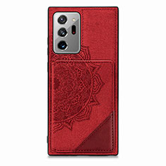 Ultra-thin Silicone Gel Soft Case Cover with Magnetic S03D for Samsung Galaxy Note 20 Ultra 5G Red