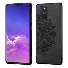 Ultra-thin Silicone Gel Soft Case Cover with Magnetic S03D for Samsung Galaxy S10 Lite Black