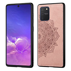 Ultra-thin Silicone Gel Soft Case Cover with Magnetic S03D for Samsung Galaxy S10 Lite Rose Gold