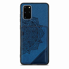 Ultra-thin Silicone Gel Soft Case Cover with Magnetic S03D for Samsung Galaxy S20 Plus 5G Blue