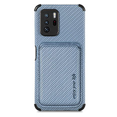 Ultra-thin Silicone Gel Soft Case Cover with Magnetic S03D for Xiaomi Poco X3 GT 5G Blue