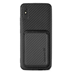Ultra-thin Silicone Gel Soft Case Cover with Magnetic S03D for Xiaomi Redmi 9A Black