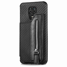 Ultra-thin Silicone Gel Soft Case Cover with Magnetic S03D for Xiaomi Redmi Note 9 Pro Black