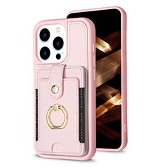 Ultra-thin Silicone Gel Soft Case Cover with Magnetic S04D for Apple iPhone 13 Pro Max Rose Gold