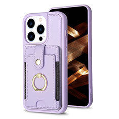 Ultra-thin Silicone Gel Soft Case Cover with Magnetic S04D for Apple iPhone 14 Pro Clove Purple