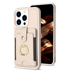 Ultra-thin Silicone Gel Soft Case Cover with Magnetic S04D for Apple iPhone 14 Pro Gold
