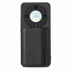 Ultra-thin Silicone Gel Soft Case Cover with Magnetic S04D for Huawei Honor Magic5 Lite 5G Black