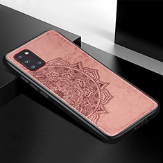 Ultra-thin Silicone Gel Soft Case Cover with Magnetic S04D for Samsung Galaxy A31 Rose Gold