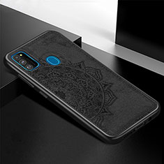 Ultra-thin Silicone Gel Soft Case Cover with Magnetic S04D for Samsung Galaxy M21 Black