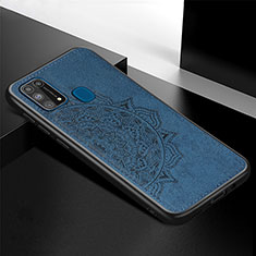 Ultra-thin Silicone Gel Soft Case Cover with Magnetic S04D for Samsung Galaxy M31 Blue