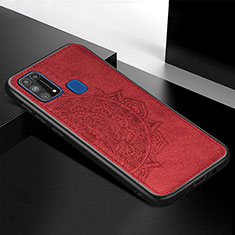 Ultra-thin Silicone Gel Soft Case Cover with Magnetic S04D for Samsung Galaxy M31 Prime Edition Red