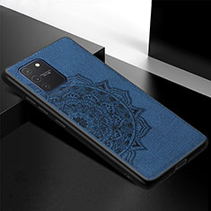 Ultra-thin Silicone Gel Soft Case Cover with Magnetic S04D for Samsung Galaxy M80S Blue
