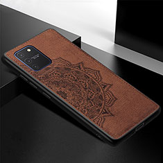 Ultra-thin Silicone Gel Soft Case Cover with Magnetic S04D for Samsung Galaxy M80S Brown