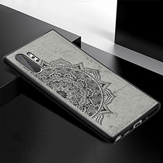 Ultra-thin Silicone Gel Soft Case Cover with Magnetic S04D for Samsung Galaxy Note 10 Plus 5G Gray