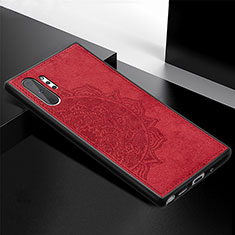 Ultra-thin Silicone Gel Soft Case Cover with Magnetic S04D for Samsung Galaxy Note 10 Plus 5G Red