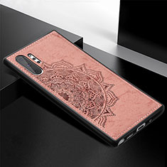 Ultra-thin Silicone Gel Soft Case Cover with Magnetic S04D for Samsung Galaxy Note 10 Plus 5G Rose Gold