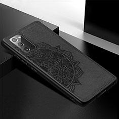 Ultra-thin Silicone Gel Soft Case Cover with Magnetic S04D for Samsung Galaxy Note 20 5G Black