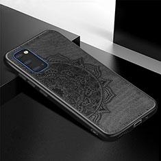Ultra-thin Silicone Gel Soft Case Cover with Magnetic S04D for Samsung Galaxy S20 5G Black