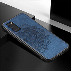 Ultra-thin Silicone Gel Soft Case Cover with Magnetic S04D for Samsung Galaxy S20 5G Blue