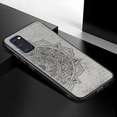 Ultra-thin Silicone Gel Soft Case Cover with Magnetic S04D for Samsung Galaxy S20 5G Gray