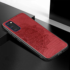 Ultra-thin Silicone Gel Soft Case Cover with Magnetic S04D for Samsung Galaxy S20 5G Red