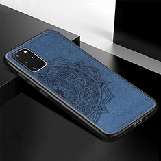 Ultra-thin Silicone Gel Soft Case Cover with Magnetic S04D for Samsung Galaxy S20 Plus 5G Blue