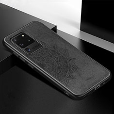 Ultra-thin Silicone Gel Soft Case Cover with Magnetic S04D for Samsung Galaxy S20 Ultra Black