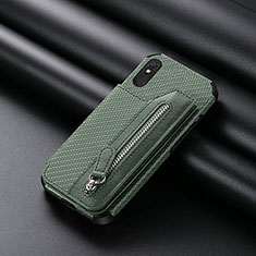 Ultra-thin Silicone Gel Soft Case Cover with Magnetic S04D for Xiaomi Redmi 9A Green