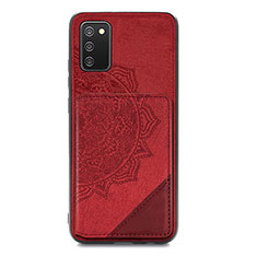 Ultra-thin Silicone Gel Soft Case Cover with Magnetic S05D for Samsung Galaxy A03s Red