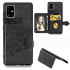 Ultra-thin Silicone Gel Soft Case Cover with Magnetic S05D for Samsung Galaxy A71 5G Black