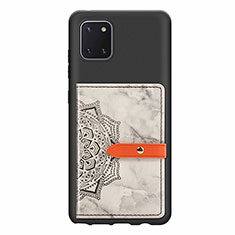 Ultra-thin Silicone Gel Soft Case Cover with Magnetic S05D for Samsung Galaxy A81 Black