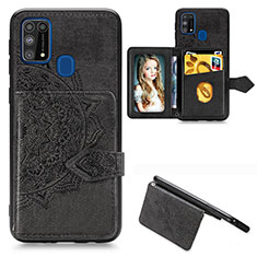 Ultra-thin Silicone Gel Soft Case Cover with Magnetic S05D for Samsung Galaxy M31 Black