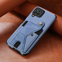 Ultra-thin Silicone Gel Soft Case Cover with Magnetic S05D for Samsung Galaxy M32 4G Blue