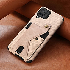 Ultra-thin Silicone Gel Soft Case Cover with Magnetic S05D for Samsung Galaxy M32 4G Gold
