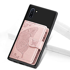 Ultra-thin Silicone Gel Soft Case Cover with Magnetic S05D for Samsung Galaxy Note 10 5G Pink