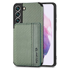 Ultra-thin Silicone Gel Soft Case Cover with Magnetic S05D for Samsung Galaxy S21 FE 5G Green