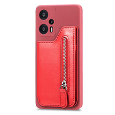 Ultra-thin Silicone Gel Soft Case Cover with Magnetic S05D for Xiaomi Poco F5 5G Red