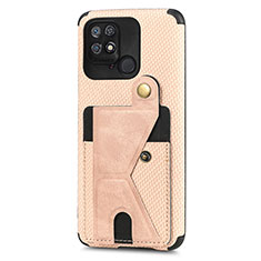 Ultra-thin Silicone Gel Soft Case Cover with Magnetic S05D for Xiaomi Redmi 10C 4G Gold
