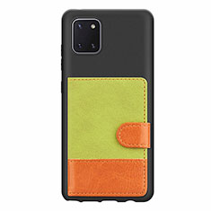 Ultra-thin Silicone Gel Soft Case Cover with Magnetic S06D for Samsung Galaxy A81 Green