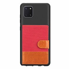 Ultra-thin Silicone Gel Soft Case Cover with Magnetic S06D for Samsung Galaxy M60s Red