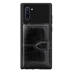 Ultra-thin Silicone Gel Soft Case Cover with Magnetic S06D for Samsung Galaxy Note 10 5G Black