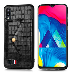 Ultra-thin Silicone Gel Soft Case Cover with Magnetic S07D for Samsung Galaxy M10 Black