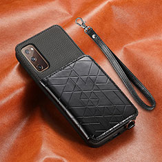 Ultra-thin Silicone Gel Soft Case Cover with Magnetic S07D for Samsung Galaxy S20 Lite 5G Black