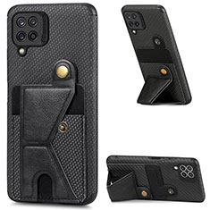 Ultra-thin Silicone Gel Soft Case Cover with Magnetic S08D for Samsung Galaxy A22 4G Black