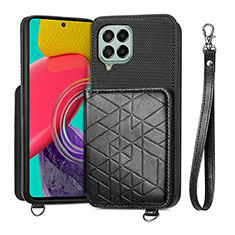 Ultra-thin Silicone Gel Soft Case Cover with Magnetic S08D for Samsung Galaxy M53 5G Black