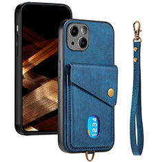 Ultra-thin Silicone Gel Soft Case Cover with Magnetic S09D for Apple iPhone 14 Blue