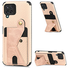 Ultra-thin Silicone Gel Soft Case Cover with Magnetic S09D for Samsung Galaxy A12 Nacho Rose Gold