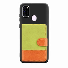 Ultra-thin Silicone Gel Soft Case Cover with Magnetic S09D for Samsung Galaxy M30s Green